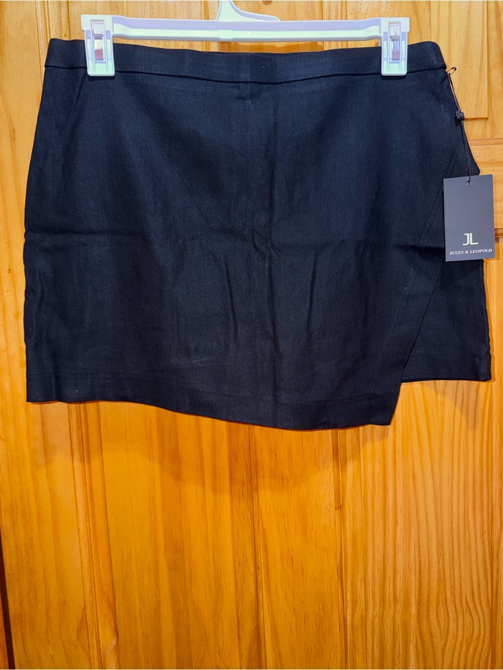 Jules & Leopold Black Asymmetric Mini Skort